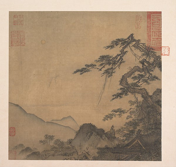 ,Landscape with great pine second quarter of, 16x12"(A3) Poster