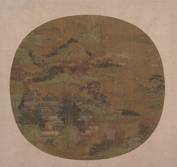 ,Palaces among Autumn Mountains-Unidentified Arti,Japan ukiyo-e Period Image,16x12"(A3) Poster