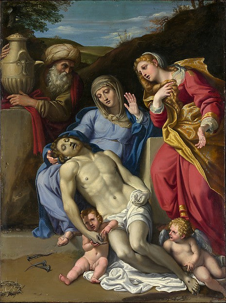 Domenichino:The Lamentation 1603-16x12"(A3) Poster