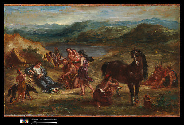 Eugène Delacroix:Ovid among the Scythians 1862-16x12"(A3) Poster