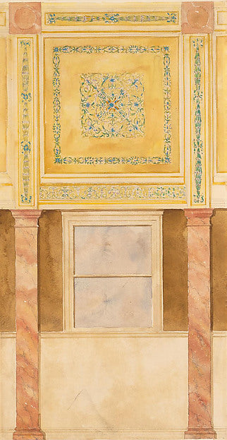 Design for wall and ceiling elevation late 19th–early 20th cen, Poster Print Wall Art