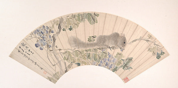 ,Squirrel and Grapes dated 1894-Sha Fu, 16x12"(A3) Poster
