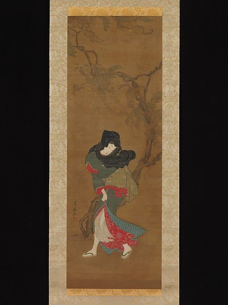 Beauty in Summer Breeze 18th cent-Torii Kiyonaga ,Japan ukiyo-e Period Image, Poster Print Wall Art