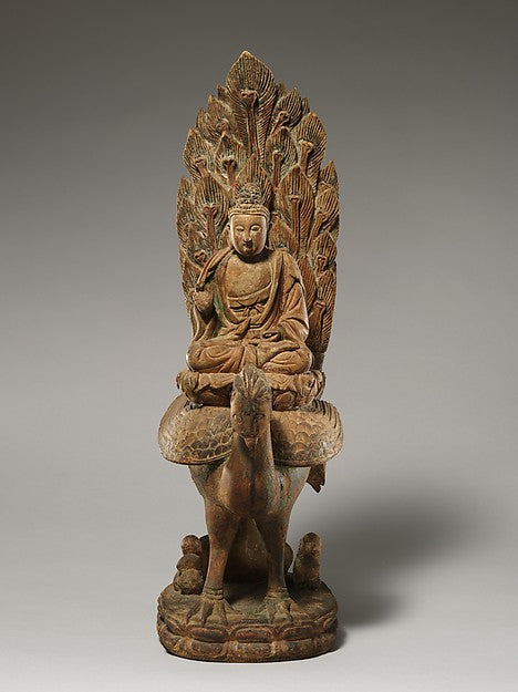 Buddha Riding a Peacock" to "Buddha possibly Amitabha on a, Poster Print Wall Art