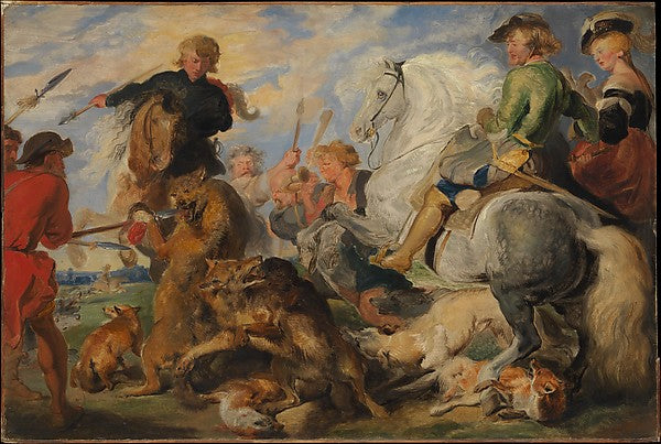 Sir Edwin Henry Landseer:Copy after Rubens's "Wolf and Fox H-16x12"(A3) Poster