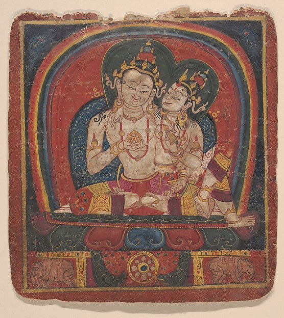 Initiation Card - Vairochana early 15th cent, Poster Print Wall Art