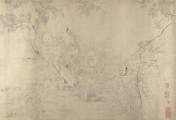 The Sixteen Luohans 19th–early 20th cent-In the Style of Shit, Poster Print Wall Art