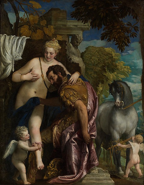Paolo Veronese:Mars and Venus United by Love 1570s-16x12"(A3) Poster