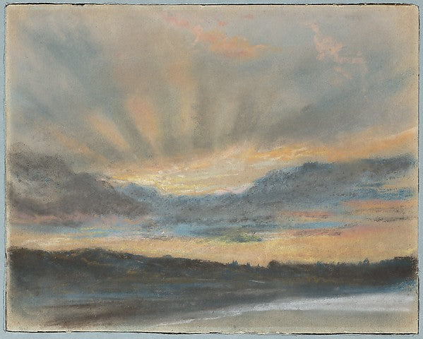 Sunset c1850-Eugène Delacroix,16x12"(A3) Poster
