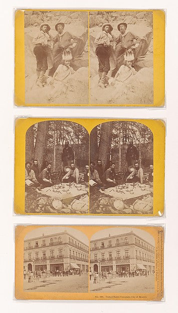 Three Stereographs 1873, Poster Print