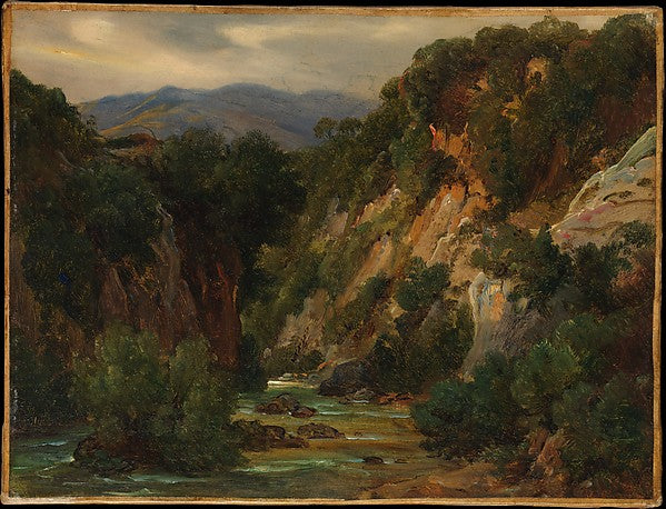 André Giroux:The Aniene River at Subiaco late 1820s-16x12"(A3) Poster