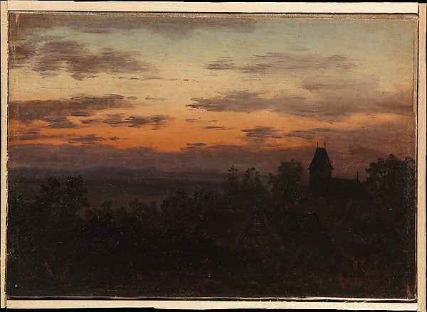 Carl Gustav Carus:Landscape at Sunset c1830-16x12"(A3) Poster