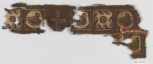 :Band with Cross and Short-legged Aquatic Birds 5th–7th cent-16x12"(A3) Poster