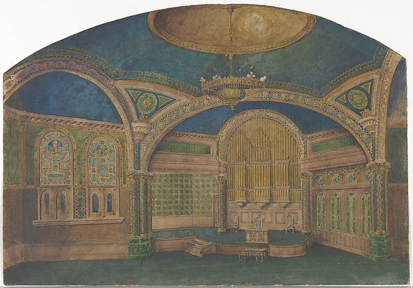 Design for a church interior 1906–08 Tiffany Studios, Poster Print Wall Art