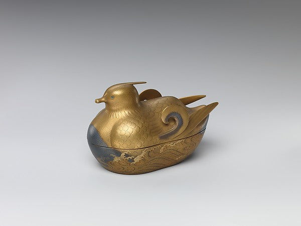 Incense Box in Shape of Mandarin Duck 18th cent, Poster Print Wall Art