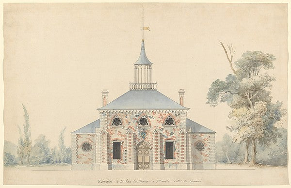 An Elevation for the Projected Mill at Méréville n.d.-François, Poster Print