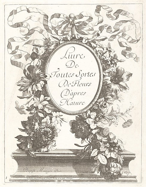 Livre de Toutes Sortes De Fleurs D'apres Nature c1670–80-,16x12"(A3)Poster
