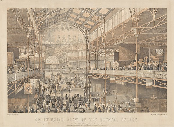 An Interior View of the New York Crystal Palace 1853-Drawn and, Poster Print Wall Art