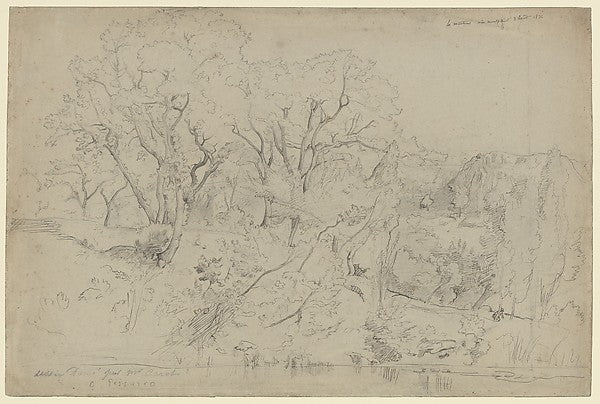 Le Martinet near Montpellier 1836-Camille Corot, Poster Print Wall Art