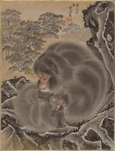 Monkeys March 1888-Kawanabe Ky?sai, Poster Print