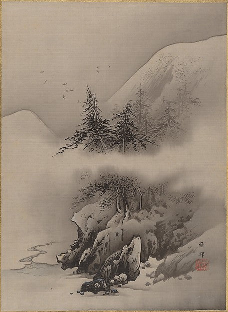 Snow Landscape c1885–89-Hashimoto Gah?, Poster Print
