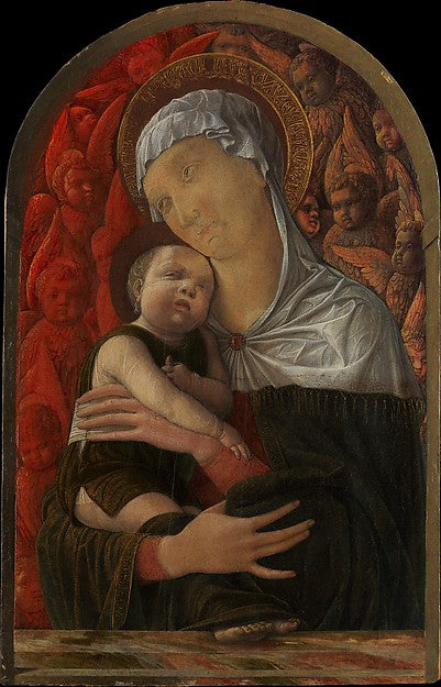 Andrea Mantegna:Madonna and Child with Seraphim and Cherubim-16x12"(A3) Poster