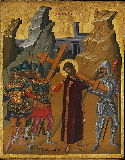 Nicolaos Tzafouris:Christ Bearing the Cross -16x12"(A3) Poster