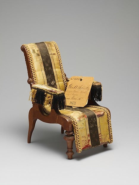 Patent model for adjustable reclining chairs 1873 George A. Sc, Poster Print