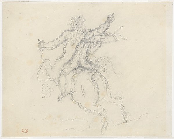 The Education of Achilles c1844-Eugène Delacroix, Poster Print Wall Art