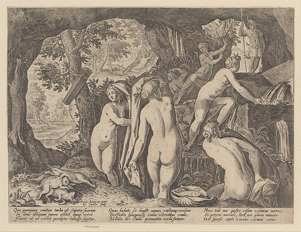 Diana Surprised by Actaeon 1586–1629-Aegidius Sadeler II, Afte, Poster Print