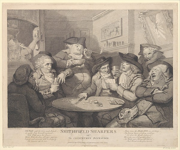 Smithfield Sharpers or the Countryman Defrauded April 10, 178,16x12"(A3)Poster
