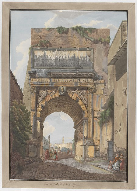 Arch of Titus c1780-Giovanni Volpato, Abraham Louis Rodolphe D, Poster Print Wall Art