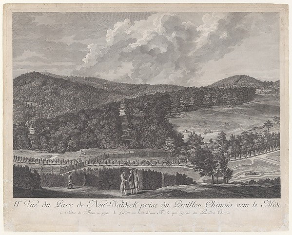 IIde Vue du Parc de Neu-Waldeck prise du Pavillon Chinois vers, Poster Print Wall Art