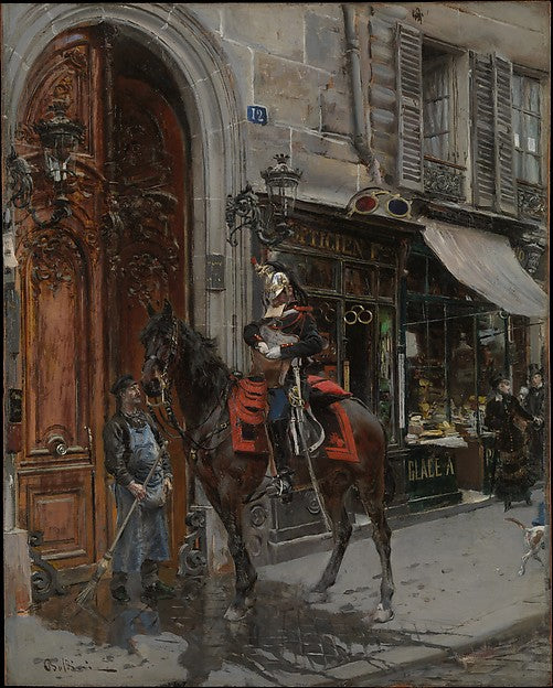 Giovanni Boldini:The Dispatch-Bearer ?1879-16x12"(A3) Poster