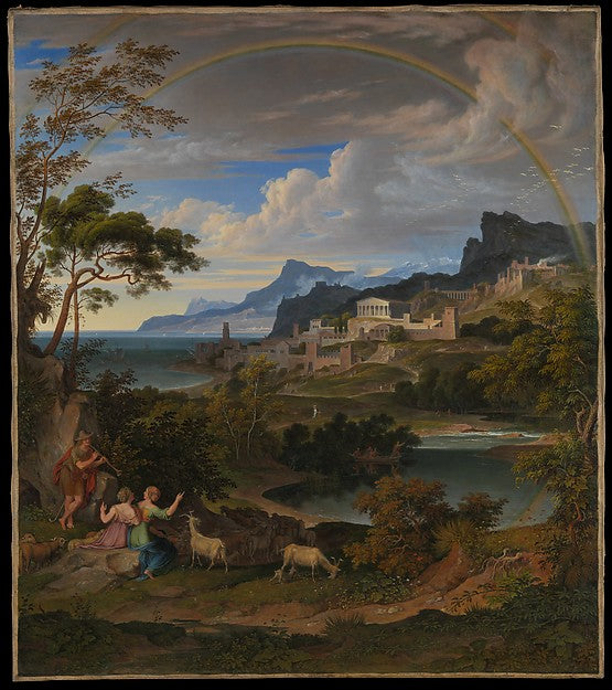 Joseph Anton Koch:Heroic Landscape with Rainbow 1824-16x12"(A3) Poster