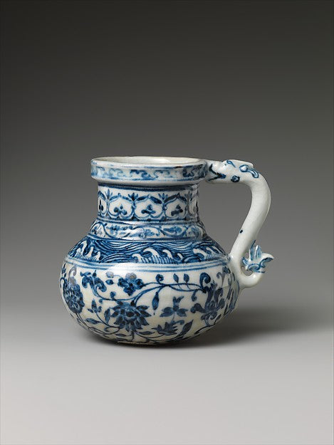 Tankard with Peony Scroll early 15th cent,Classic Ming China Image, Poster Print Wall Art