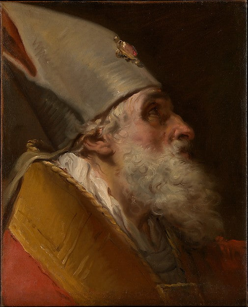 Gaetano Gandolfi:Head of a Bishop c1770-16x12"(A3) Poster