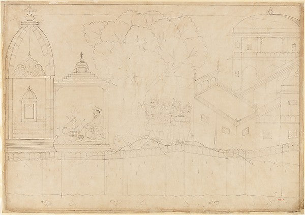 Indrajit Makes Offerings c1725-Attributed to Manaku, 16x12"(A3) Poster