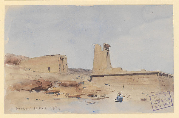 The Temple of Dendur Showing the Pylon and Terrace 1874-Frede, Poster Print Wall Art