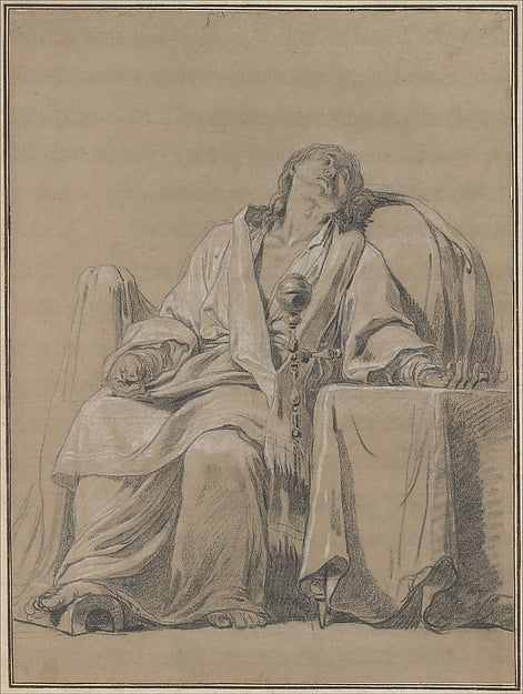 Youth Sleeping in a Chair c1771–72-François André Vincent, Poster Print Wall Art