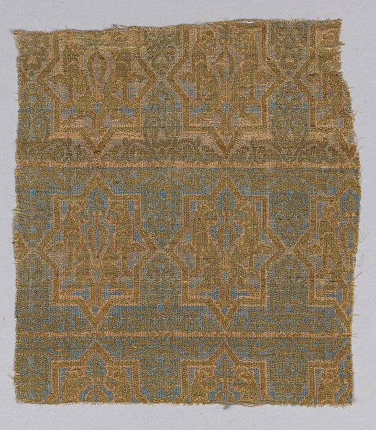 :Textile Fragment from the Chasuble of San Valerius 13th cen-16x12"(A3) Poster