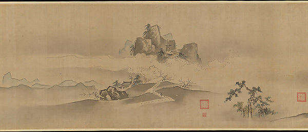 Landscape of China - Eight Views of the Xiao and Xiang Rivers 1,Classic Ming China Image, Poster Print Wall Art