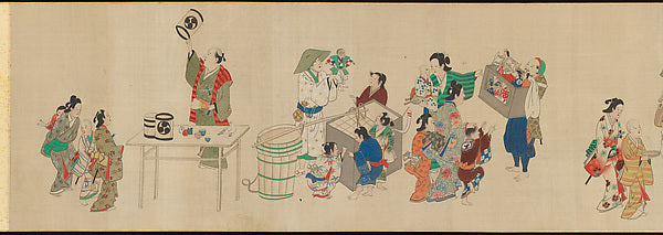 Festival Scenes 18th cent,Japan ukiyo-e Period Image, Poster Print Wall Art