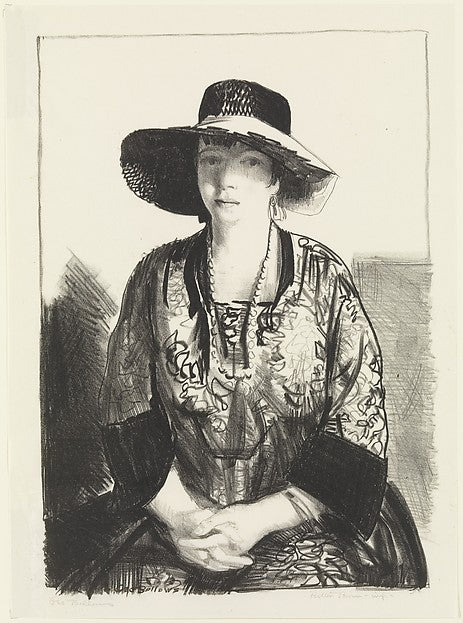 The Black Hat 1921-George Bellows ,16x12"(A3)Poster