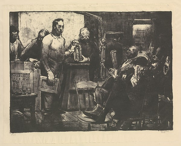 The Jury 1916-George Bellows , Poster Print Wall Art