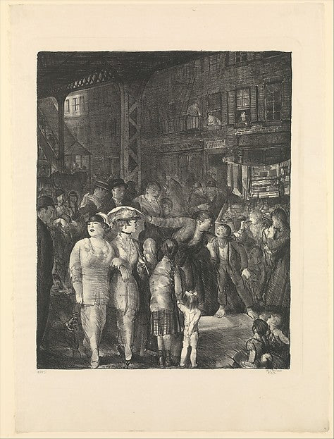 The Street 1917-George Bellows , Poster Print Wall Art