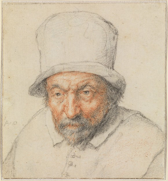 Head of a Bearded Man in a Hat c1650-Adriaen van Ostade , Poster Print Wall Art