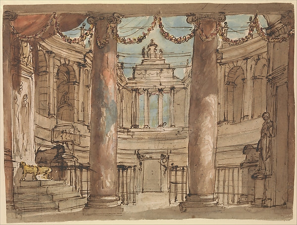 Design for a Stage Set 1770–80-Giuseppe Barberi, Poster Print Wall Art