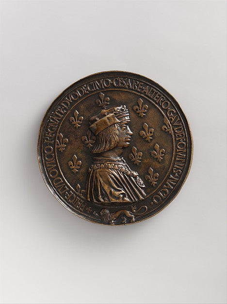 :Medal Louis XII King of France and Anne of Brittany c1499-16x12"(A3) Poster