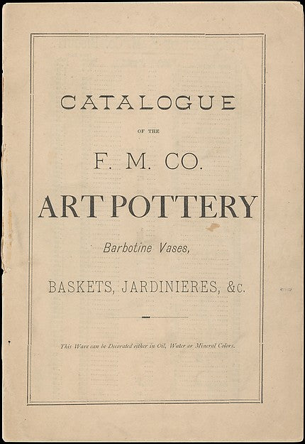 Catalogue of the F. M. Co. Art Pottery Barbotine Vases Bask, Poster Print